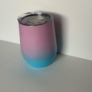 Insulated Ombré Pink and Blue Wine Tumbler